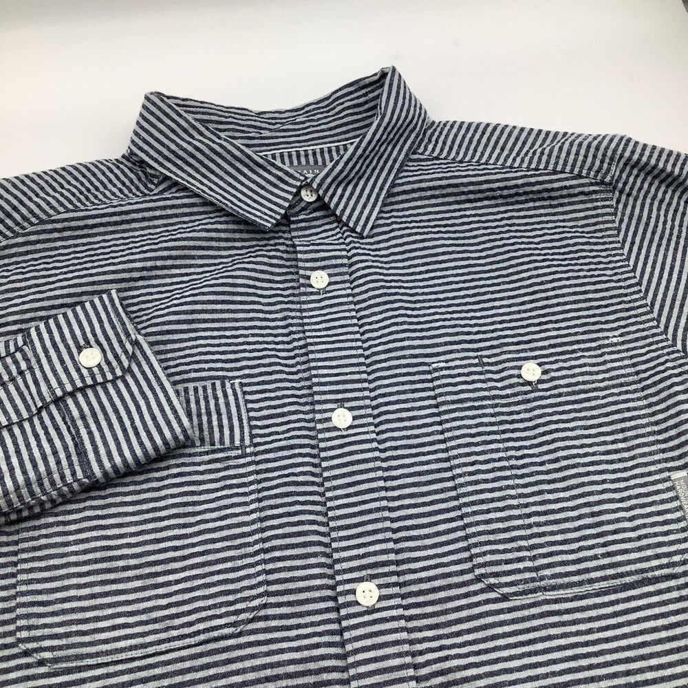Mountain Hardwear Mens Long Sleeve Button Up Seersucker Shirt Size Medium